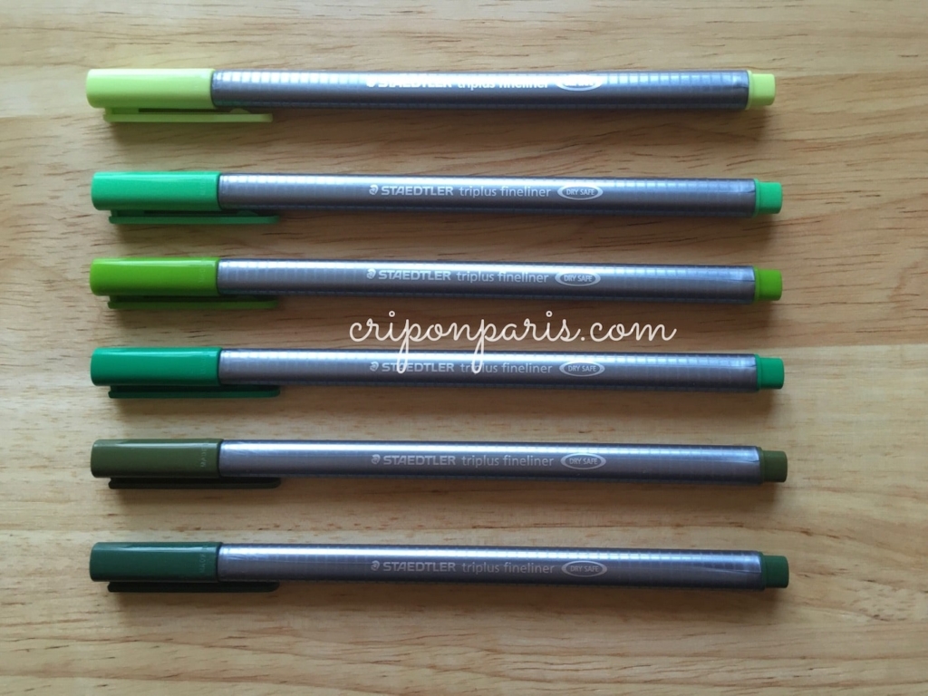 緑系のペン6色
